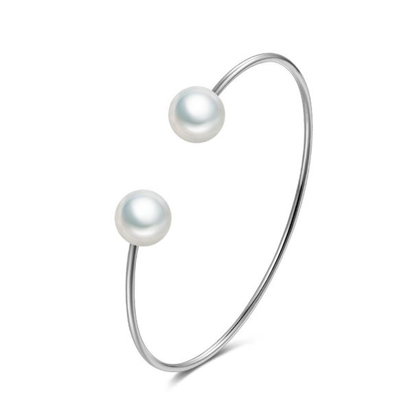 qikaola new arrival simple design freshwater pearl open bangle simple silver bracelet for women fashion jewelry cmb149, Black
qikaola new arrival simple design freshwater pearl open bangle simple silver bracelet for women fashion jewelry cmb149, Black