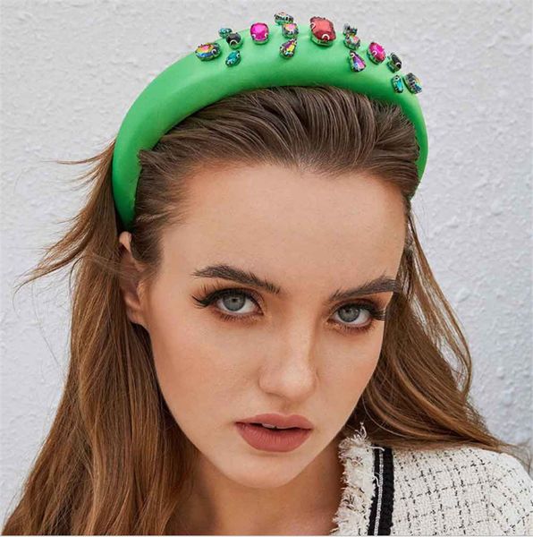 f1351 designer headband thick sponge baroque hair accessories women fashion smooth satin high-grade glass diamond temperament hair band brw, Silver
f1351 designer headband thick sponge baroque hair accessories women fashion smooth satin high-grade glass diamond temperament hair band brw, Silver