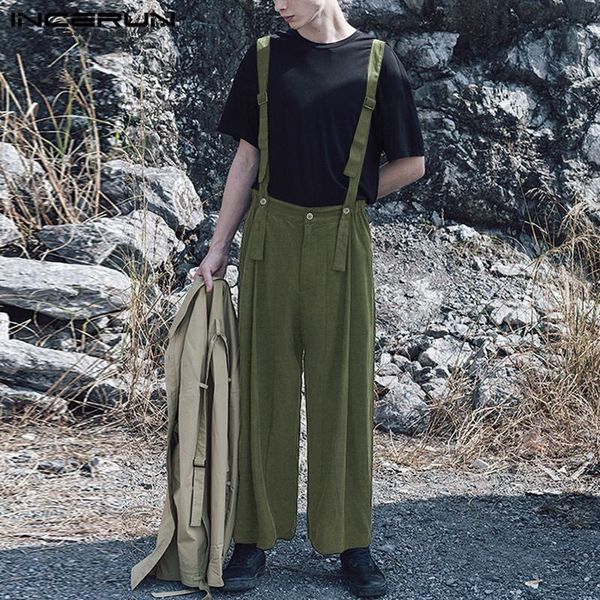 mens jumpsuit fashion men wide legs long pants man overalls loose solid color button up strap trousers casual bottoms s-5xl, Black
mens jumpsuit fashion men wide legs long pants man overalls loose solid color button up strap trousers casual bottoms s-5xl, Black