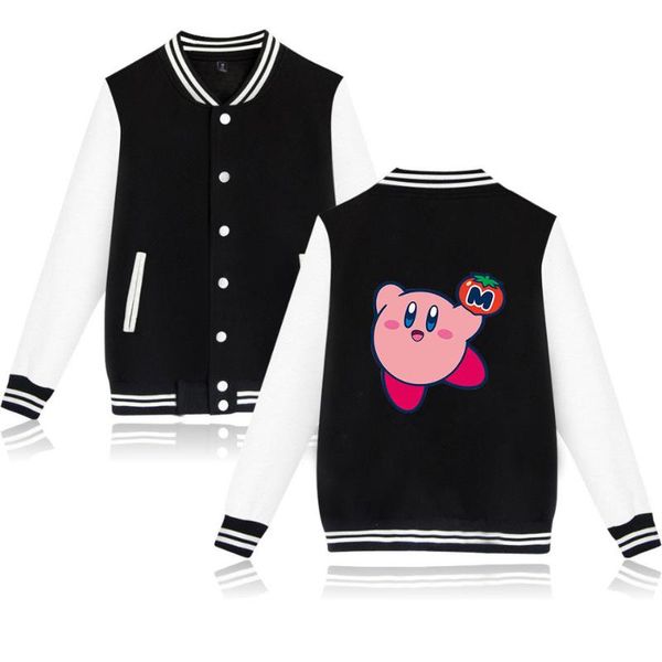 cute kirby star baseball uniform fleece jacket women men streetwear hip hop long sleeve pink hoodies sweatshirt casual tracksuit, Black
cute kirby star baseball uniform fleece jacket women men streetwear hip hop long sleeve pink hoodies sweatshirt casual tracksuit, Black