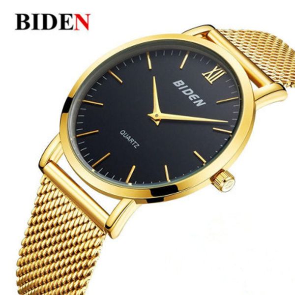 biden mens luxury gold wristwatches mesh belt quartz man watches blacksilver waterproof simple male clocks stainless steel, Slivery;brown
biden mens luxury gold wristwatches mesh belt quartz man watches blacksilver waterproof simple male clocks stainless steel, Slivery;brown