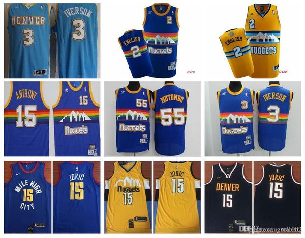 2019 denver nuggets basketball nba jersey 3# allen iverson 15# nikola jokic 2# alex english stitched basketball jerseys, Black
2019 denver nuggets basketball nba jersey 3# allen iverson 15# nikola jokic 2# alex english stitched basketball jerseys, Black