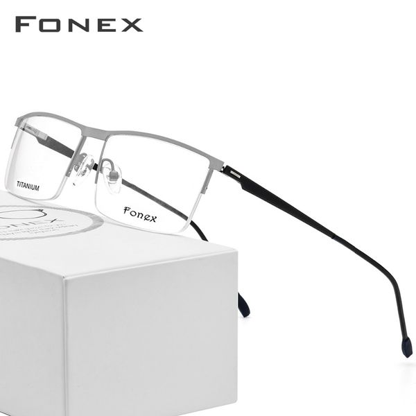 titanium optical glasses frame men ultralight square prescription eyeglasses new male semi rimless half myopia screwless eyewear, Black
titanium optical glasses frame men ultralight square prescription eyeglasses new male semi rimless half myopia screwless eyewear, Black
