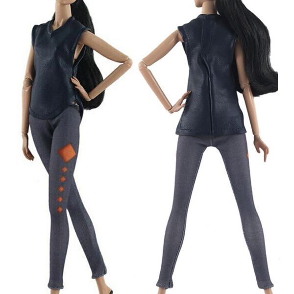 2 pcs fashion doll pu tank pants set v neck coat doll clothes for kids
2 pcs fashion doll pu tank pants set v neck coat doll clothes for kids