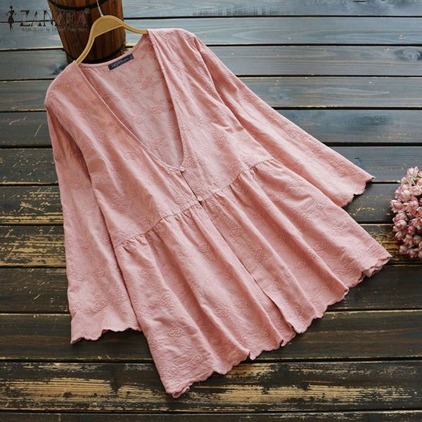 2020 zanzea женщины вышивки блуза мода лето tops casual твердого цветочный хлопок blusas женщина v neck туника рубашки крупногабаритной, White
2020 zanzea женщины вышивки блуза мода лето tops casual твердого цветочный хлопок blusas женщина v neck туника рубашки крупногабаритной, White