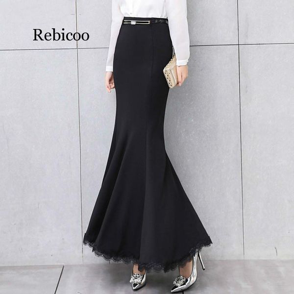 elegant long skirt women lace trumpet mermaid vintage skirts womens bodycon high waist skinny ruffles female midi skirts, Black
elegant long skirt women lace trumpet mermaid vintage skirts womens bodycon high waist skinny ruffles female midi skirts, Black