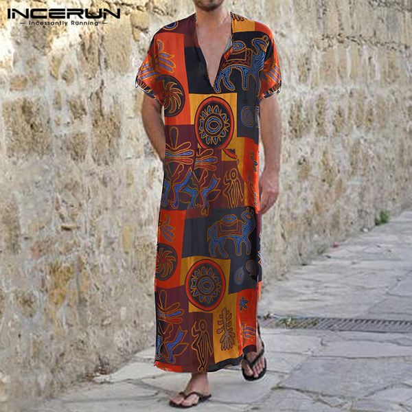 muslim kaftan men cotton vintage printing short sleeve cotton dubai jubba thobe arabic abaya islamic clothing men robes incerun, Red
muslim kaftan men cotton vintage printing short sleeve cotton dubai jubba thobe arabic abaya islamic clothing men robes incerun, Red