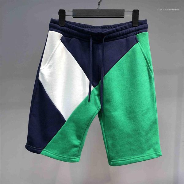 panelled mens sports summer shorts splicing casual homme short pants contrast color mens designer shorts drawstring, White;black
panelled mens sports summer shorts splicing casual homme short pants contrast color mens designer shorts drawstring, White;black