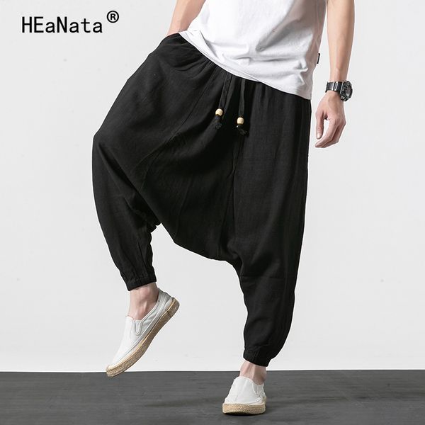 men harem pants 2019 big crotch pants mens streetwear sweatpants male cotton linen vintage joggers plus size, Black
men harem pants 2019 big crotch pants mens streetwear sweatpants male cotton linen vintage joggers plus size, Black