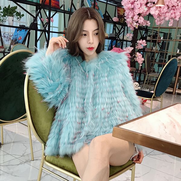 real racoon fur coat stripe shape woman 2019 winter new fashion long garment, Black
real racoon fur coat stripe shape woman 2019 winter new fashion long garment, Black