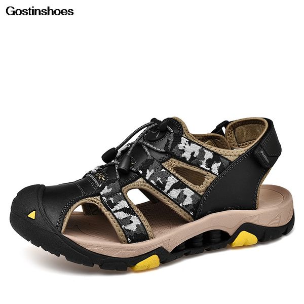 sandals zapatos hombre full grain leather closed toe sport fashion cow men beach shoes casual, Black
sandals zapatos hombre full grain leather closed toe sport fashion cow men beach shoes casual, Black