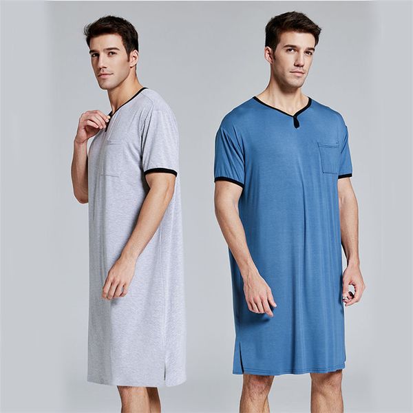 men's sleepwear men sleep robes pajamas short sleeve solid pockets cozy cotton vintage homewear nightgown mens bathrobes clothes, Black;brown
men's sleepwear men sleep robes pajamas short sleeve solid pockets cozy cotton vintage homewear nightgown mens bathrobes clothes, Black;brown