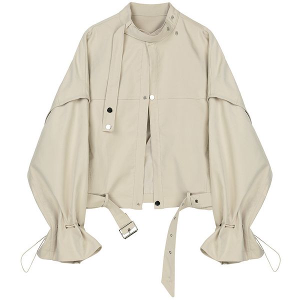 tvvovvin loose fit drawstring bandage spliced big size jacket new stand long sleeve women coat fashion autumn winter 2019 f019, Black;brown
tvvovvin loose fit drawstring bandage spliced big size jacket new stand long sleeve women coat fashion autumn winter 2019 f019, Black;brown