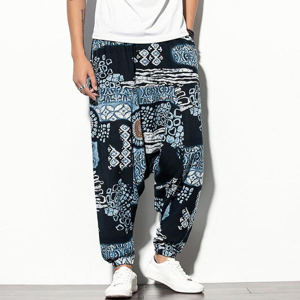 men's pants harajuku trousers men casual ethnic style loose cotton linen male printing patchwork streetwear sweatpants, Black
men's pants harajuku trousers men casual ethnic style loose cotton linen male printing patchwork streetwear sweatpants, Black