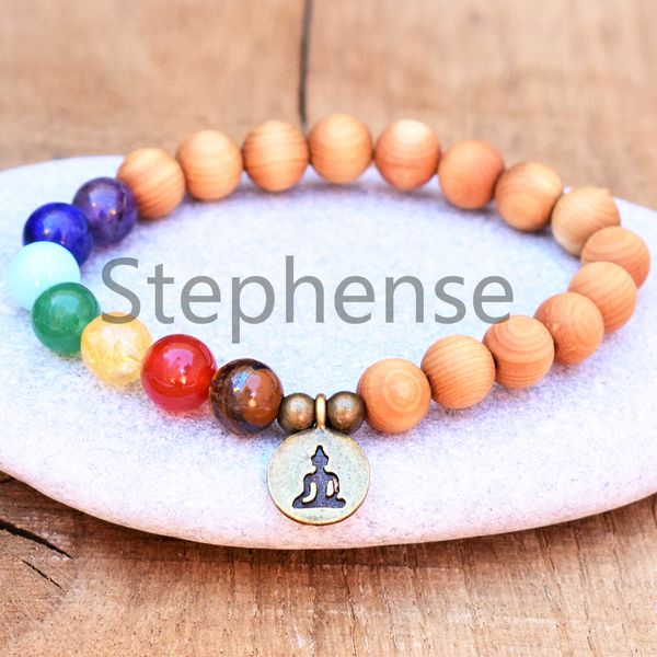 mg0625 new design sandwood 7 chakra bracelet natural gemstone buddha charam bracelet women`s yoga balance mala bracelet, Black
mg0625 new design sandwood 7 chakra bracelet natural gemstone buddha charam bracelet women`s yoga balance mala bracelet, Black