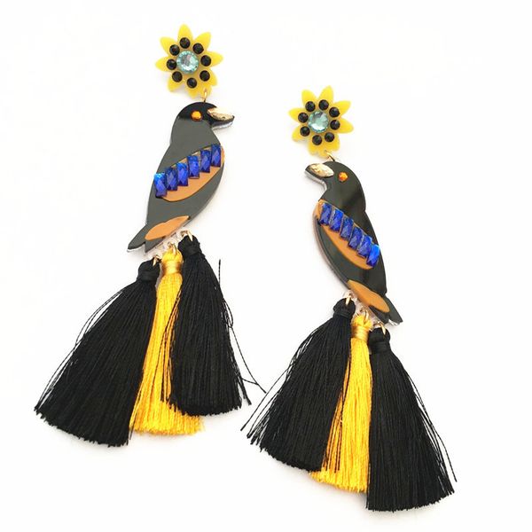 dong mu jewelry new fashion acrylic bird earrings parrot tassel ladies fashion pretty earrings wild single birthday gift, Silver
dong mu jewelry new fashion acrylic bird earrings parrot tassel ladies fashion pretty earrings wild single birthday gift, Silver