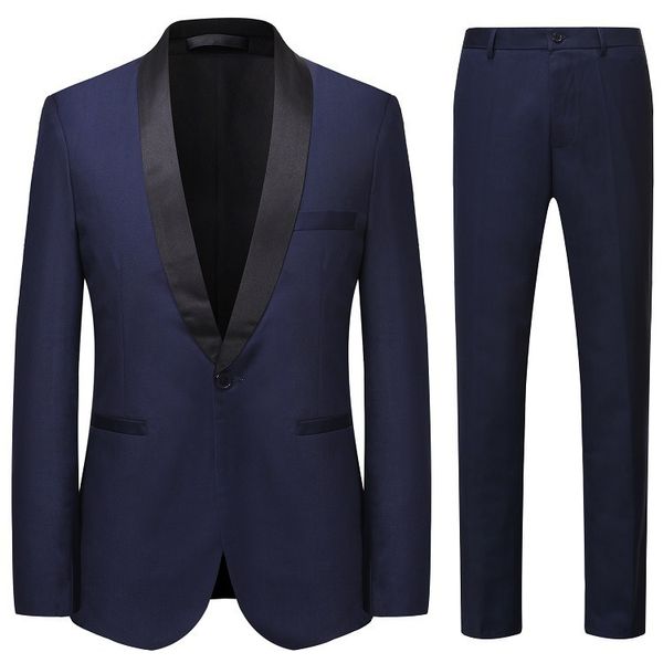a collection of 2020 four season men's green fruit collar suit with three performance dresses, White;black 
a collection of 2020 four season men's green fruit collar suit with three performance dresses, White;black