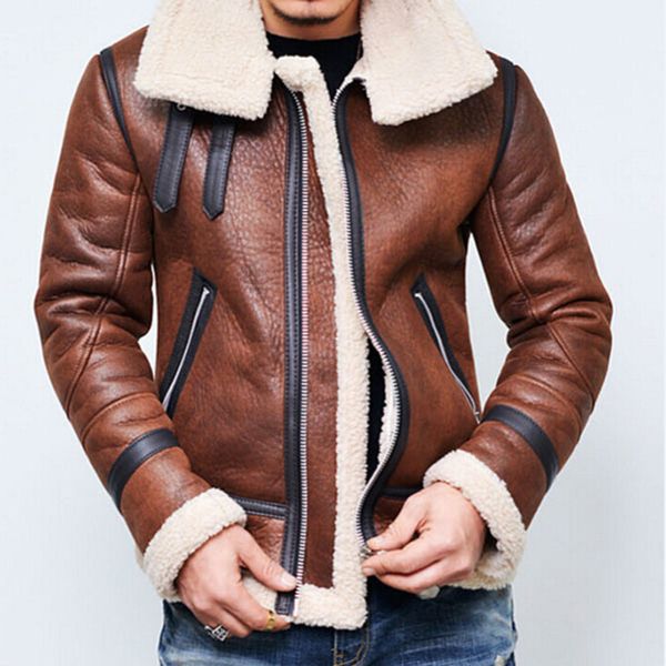 puimentiua 2019 winter men leather fur coat jacket slim faux leather motorcycle pu faur jacket long-sleeve winter outerwear coat, Black
puimentiua 2019 winter men leather fur coat jacket slim faux leather motorcycle pu faur jacket long-sleeve winter outerwear coat, Black