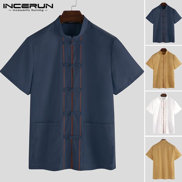 men's casual shirts 2021 summer chinese style men button blouse man ethnic kungfu stand collar shout sleeve vintage garment s-5xl, White;black
men's casual shirts 2021 summer chinese style men button blouse man ethnic kungfu stand collar shout sleeve vintage garment s-5xl, White;black