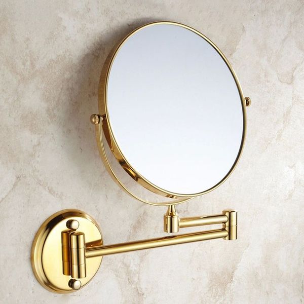 Bath Mirrors 8" Round Wall Dual Makeup 3 X Magnifying Morrir Cosmetic Mirror Bathroom Mirror Brass Golden Mirror 1308K
Bath Mirrors 8" Round Wall Dual Makeup 3 X Magnifying Morrir Cosmetic Mirror Bathroom Mirror Brass Golden Mirror 1308K