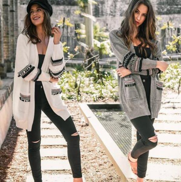 2020 spring autumn womens knits luxury designer long-sleeved sweater for women brand cardigan lady's sweater coat wholesale, White
2020 spring autumn womens knits luxury designer long-sleeved sweater for women brand cardigan lady's sweater coat wholesale, White