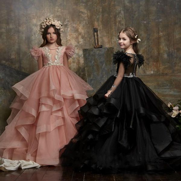 lovely tiered flower girl dresses for wedding sheer bateau neck appliqued toddler pageant gowns tulle ball gown kids prom dress
lovely tiered flower girl dresses for wedding sheer bateau neck appliqued toddler pageant gowns tulle ball gown kids prom dress