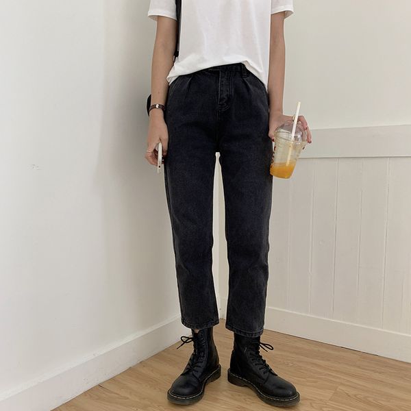 hxjjp spring 2020 new korean street style version of casual pants for women black grey pleated high waist straight jeans women, Blue
hxjjp spring 2020 new korean street style version of casual pants for women black grey pleated high waist straight jeans women, Blue