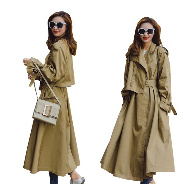 2019 harajuk spring trench coat women turn down collar long sleeve women khaki trench coat casual for abrigo mujer, Tan;black
2019 harajuk spring trench coat women turn down collar long sleeve women khaki trench coat casual for abrigo mujer, Tan;black