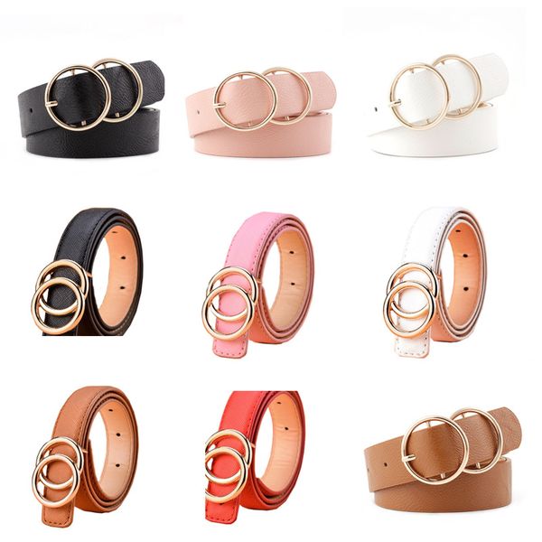 women's casual double round buckle faux leather wide waistbelt trend decorative children's belt jeans wild women's belt, Black;brown
women's casual double round buckle faux leather wide waistbelt trend decorative children's belt jeans wild women's belt, Black;brown