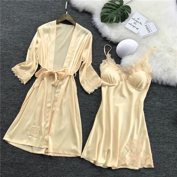 women nightrobe sets spring summer silk lace sleepwear dentelle femme wedding belt nightgowns sleep bathrobe plus size, Black;red
women nightrobe sets spring summer silk lace sleepwear dentelle femme wedding belt nightgowns sleep bathrobe plus size, Black;red