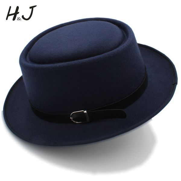 pork pie hat for women with fashion leather for fascinator wool flat fedora hat lady gambler trilby size 58cm, Blue;gray
pork pie hat for women with fashion leather for fascinator wool flat fedora hat lady gambler trilby size 58cm, Blue;gray