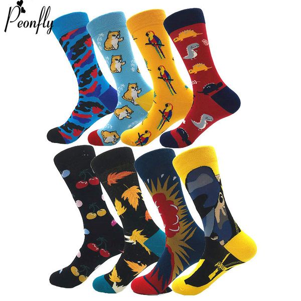 men's socks peonfly creative colorful striped cartoon combed cotton happy crew wedding gift casual crazy funny, Black
men's socks peonfly creative colorful striped cartoon combed cotton happy crew wedding gift casual crazy funny, Black