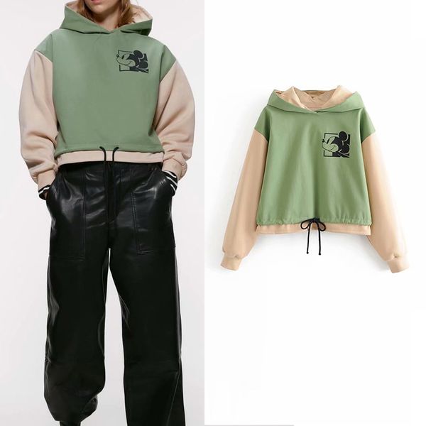 women's sweatshirt cartoon character patchwork hooded drop sleeve hoodies streetwear oversized cartoon hoodie casual sweatshirts, Black
women's sweatshirt cartoon character patchwork hooded drop sleeve hoodies streetwear oversized cartoon hoodie casual sweatshirts, Black