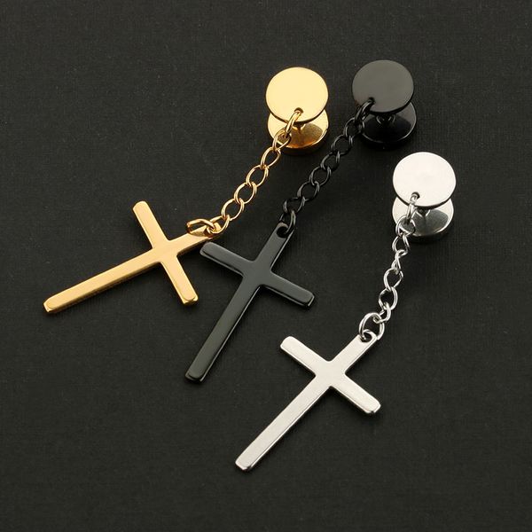 1pair fashion religious cross dangle earrings ear plugs titanium steel silver black gold long earrings men women ing, Golden
1pair fashion religious cross dangle earrings ear plugs titanium steel silver black gold long earrings men women ing, Golden