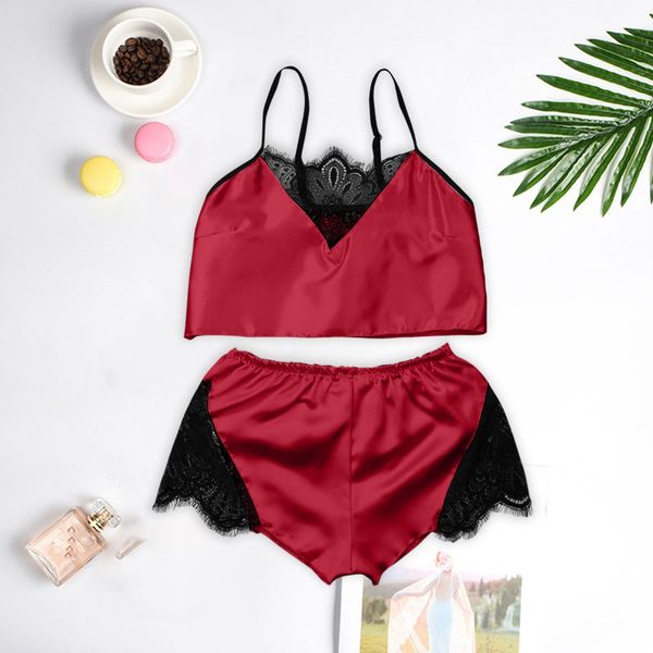 satin silk pajamas lingerie women underwear sleepwear lace new fashion v-neck sleepwear 3.10, Black;red
satin silk pajamas lingerie women underwear sleepwear lace new fashion v-neck sleepwear 3.10, Black;red