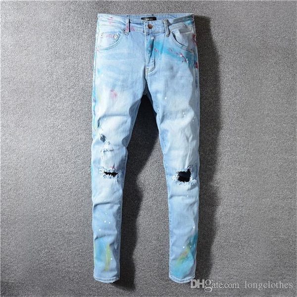 fashion designer jeans ripped biker leather patchwork slim mens jeans fit black moto denim joggers for male mens designer jeans, Blue
fashion designer jeans ripped biker leather patchwork slim mens jeans fit black moto denim joggers for male mens designer jeans, Blue