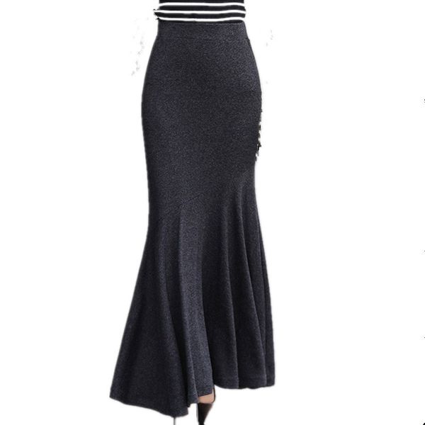 winter long skirt casual women high waist slim fit elastic knitted mermaid black ankle length maxi skirts, Black;gray
winter long skirt casual women high waist slim fit elastic knitted mermaid black ankle length maxi skirts, Black;gray