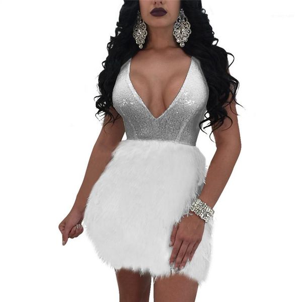 club deep v neck ladies dresses fashion designer backless female apparel with sequins summer solid women dress night, White;black
club deep v neck ladies dresses fashion designer backless female apparel with sequins summer solid women dress night, White;black