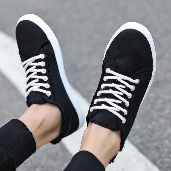new men's shoes fashion leisure flat sneakers teenager student lace-up canvas wear-resistant casual shoes tenis masculino adulto, Black
new men's shoes fashion leisure flat sneakers teenager student lace-up canvas wear-resistant casual shoes tenis masculino adulto, Black
