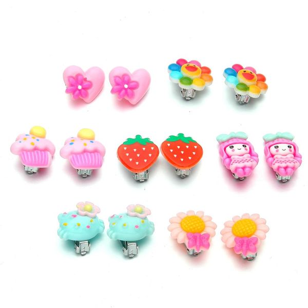 7 pairs kids toddler little girls clip on earrings value set birthday party gift cute animal cake flower princess ear jewelry, Silver
7 pairs kids toddler little girls clip on earrings value set birthday party gift cute animal cake flower princess ear jewelry, Silver