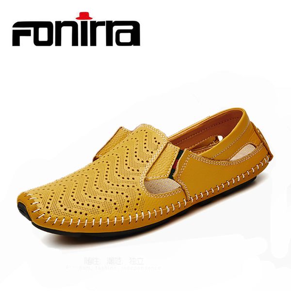 fonirra summer shoes men fashion genuine leather plus size 38-47 men shoes slip on casual driving 826, Black
fonirra summer shoes men fashion genuine leather plus size 38-47 men shoes slip on casual driving 826, Black