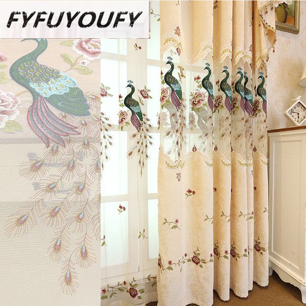 european hollow peacock luxury curtains for living room embroidery thick window drapes balcony bedroom custom size hp007d3
european hollow peacock luxury curtains for living room embroidery thick window drapes balcony bedroom custom size hp007d3