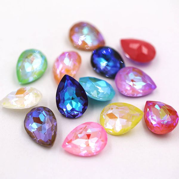 new 10x14mm teardrop shape mocha fluorescence pointback crystal strass glass rhinestones for earrings nail decorations glue on crystal, Black
new 10x14mm teardrop shape mocha fluorescence pointback crystal strass glass rhinestones for earrings nail decorations glue on crystal, Black
