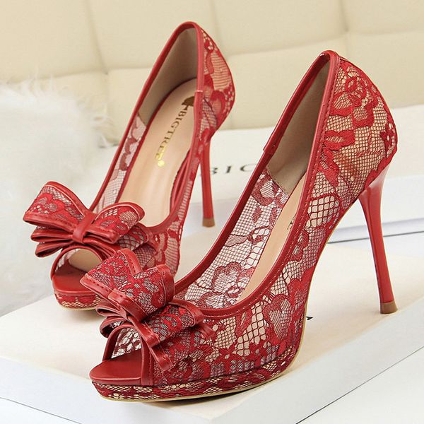 peep toe women pumps lace classic pumps mesh hollow female shoes high heel bridal shoes bow chaussure femme shallow women shoes, Black
peep toe women pumps lace classic pumps mesh hollow female shoes high heel bridal shoes bow chaussure femme shallow women shoes, Black