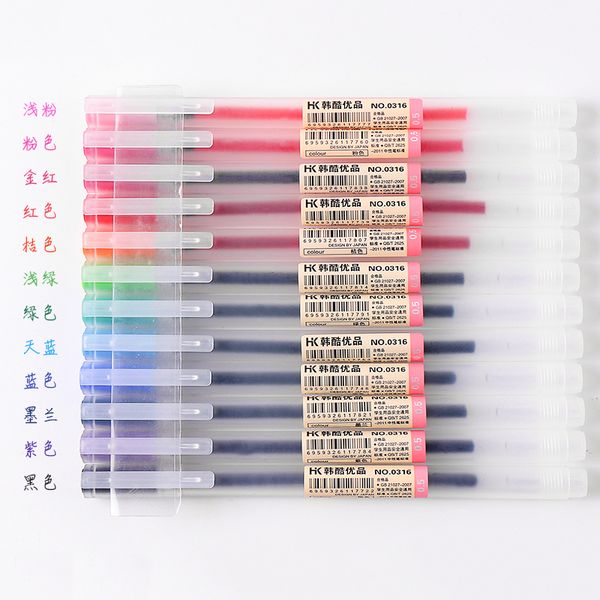 12 pcs/lot 0.5mm gel pen set colorfule cute ink maker pen school office supply muji style 12 colours papelaria material escolar fashionable
12 pcs/lot 0.5mm gel pen set colorfule cute ink maker pen school office supply muji style 12 colours papelaria material escolar fashionable