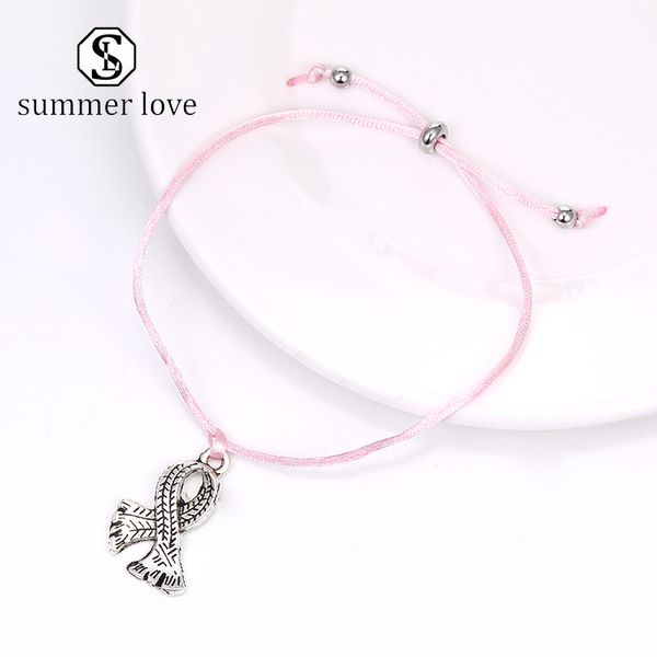 trendy pink ribbon breast cancer bracelet pendant bracelet make a wish card by hand friendship jewelry for women-y, Black
trendy pink ribbon breast cancer bracelet pendant bracelet make a wish card by hand friendship jewelry for women-y, Black