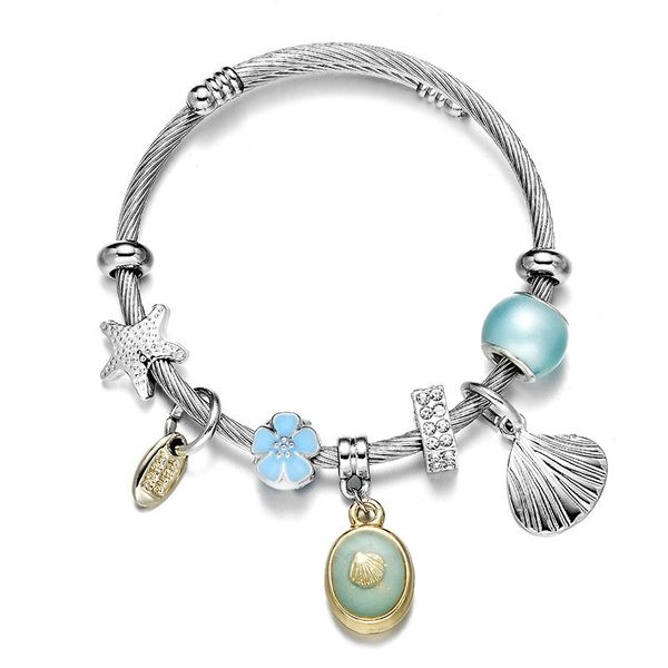 bohemia vintage sea shell snake chain bracelet romantic love diy charm european beaded bracelet for women jewelry christmas new year's, Golden;silver
bohemia vintage sea shell snake chain bracelet romantic love diy charm european beaded bracelet for women jewelry christmas new year's, Golden;silver