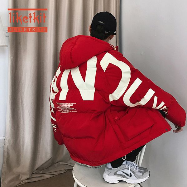 liketkit men's winter jackets clothes 2019 male print red thick harajuku hooded parkas man loose casual windbreaker bubble coats, Black
liketkit men's winter jackets clothes 2019 male print red thick harajuku hooded parkas man loose casual windbreaker bubble coats, Black