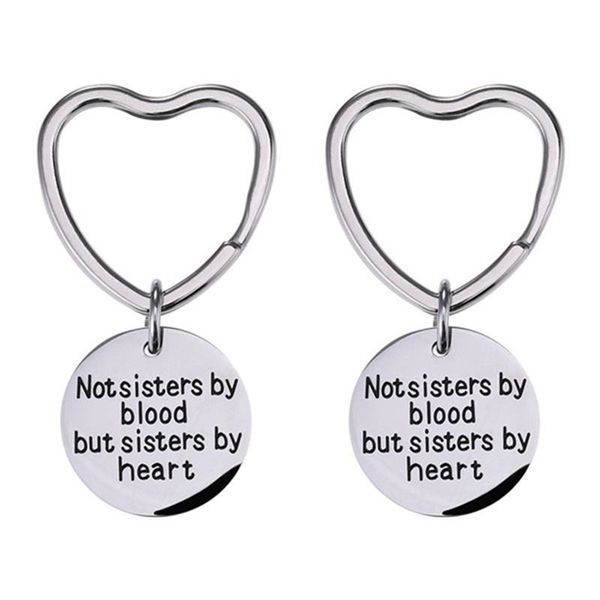 2pcs friends keychain keyring "not sisters by blood but sisters by heart" friendship jewelry gift for women girls, Silver
2pcs friends keychain keyring "not sisters by blood but sisters by heart" friendship jewelry gift for women girls, Silver