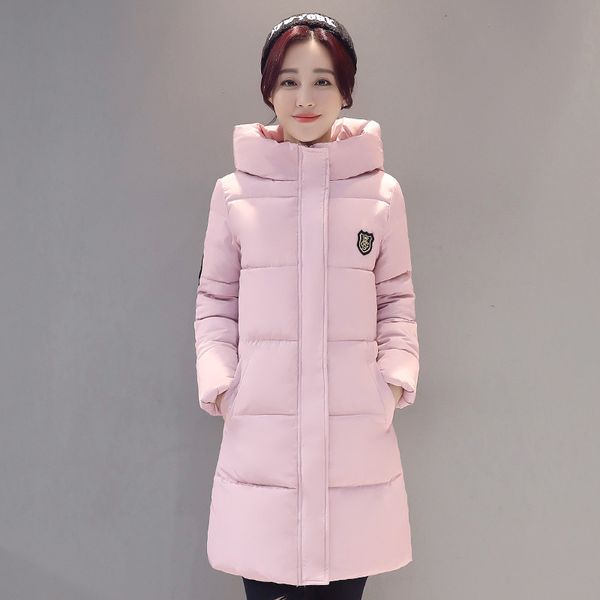 pink hooded women parka 2019 winter jacket outwear female long slim parkas feminine thick padded lining basic coats yt50213, Black
pink hooded women parka 2019 winter jacket outwear female long slim parkas feminine thick padded lining basic coats yt50213, Black